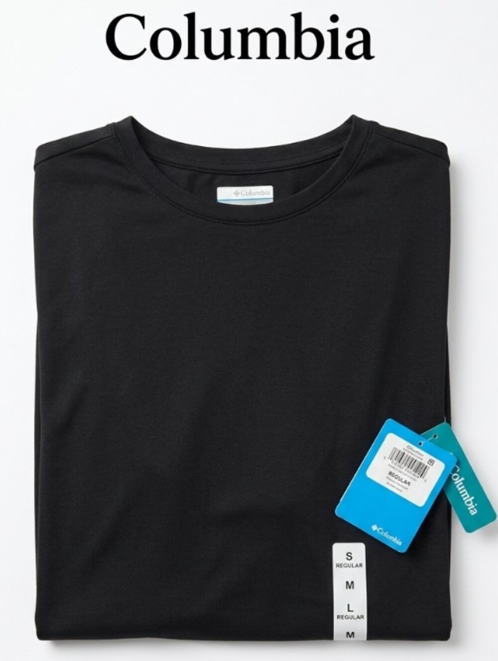 NEW Columbia Plus Black Long-Sleeve Performance Shirt